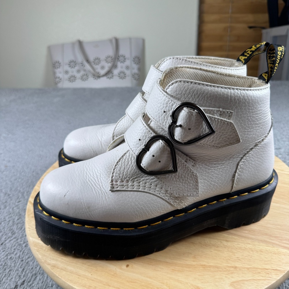 Dr. Martens White Platform Shoes - Picture 3 of 9